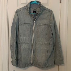 Striped denim jacket